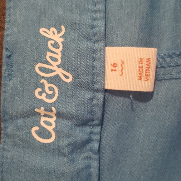 Cat & Jack Flat Front  Blue Shorts 16 - Picture 3 of 6